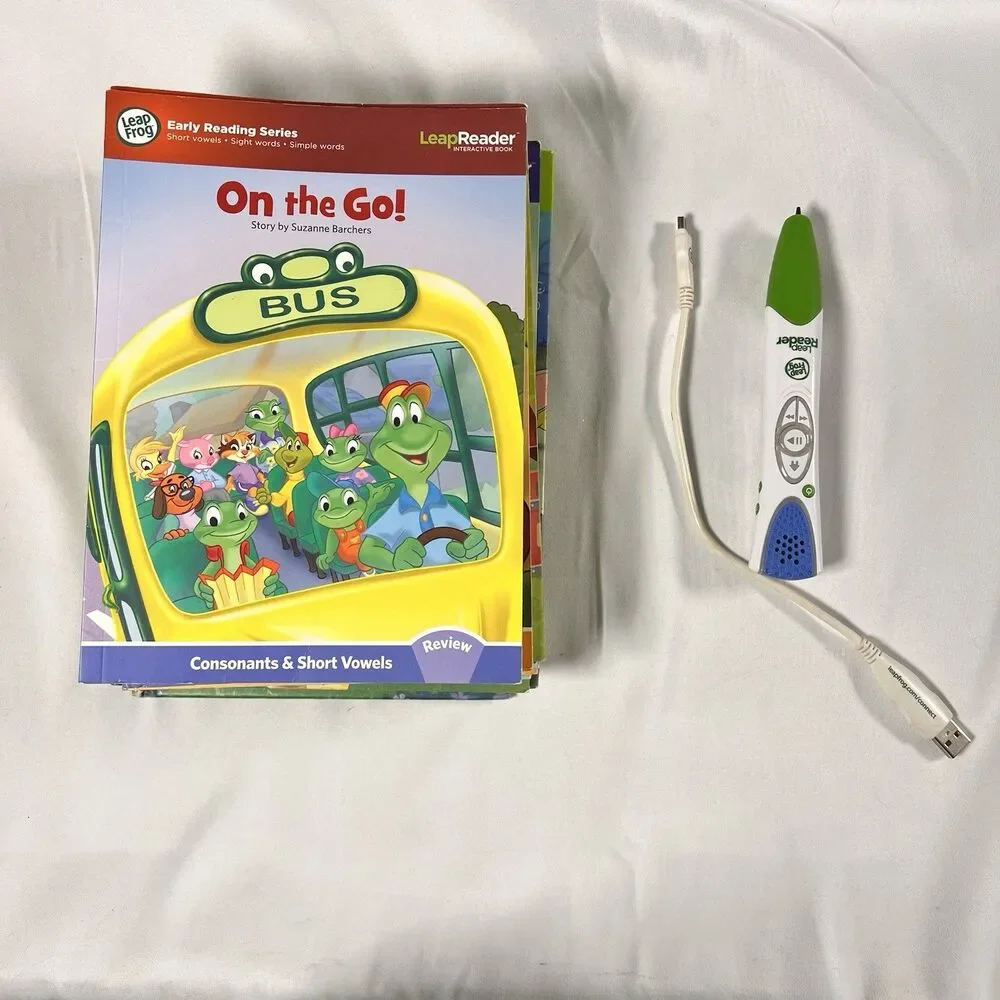 27 Leap Frog Tag/LeapReader Early Reading Interactive Books Lot + Pen, USB
